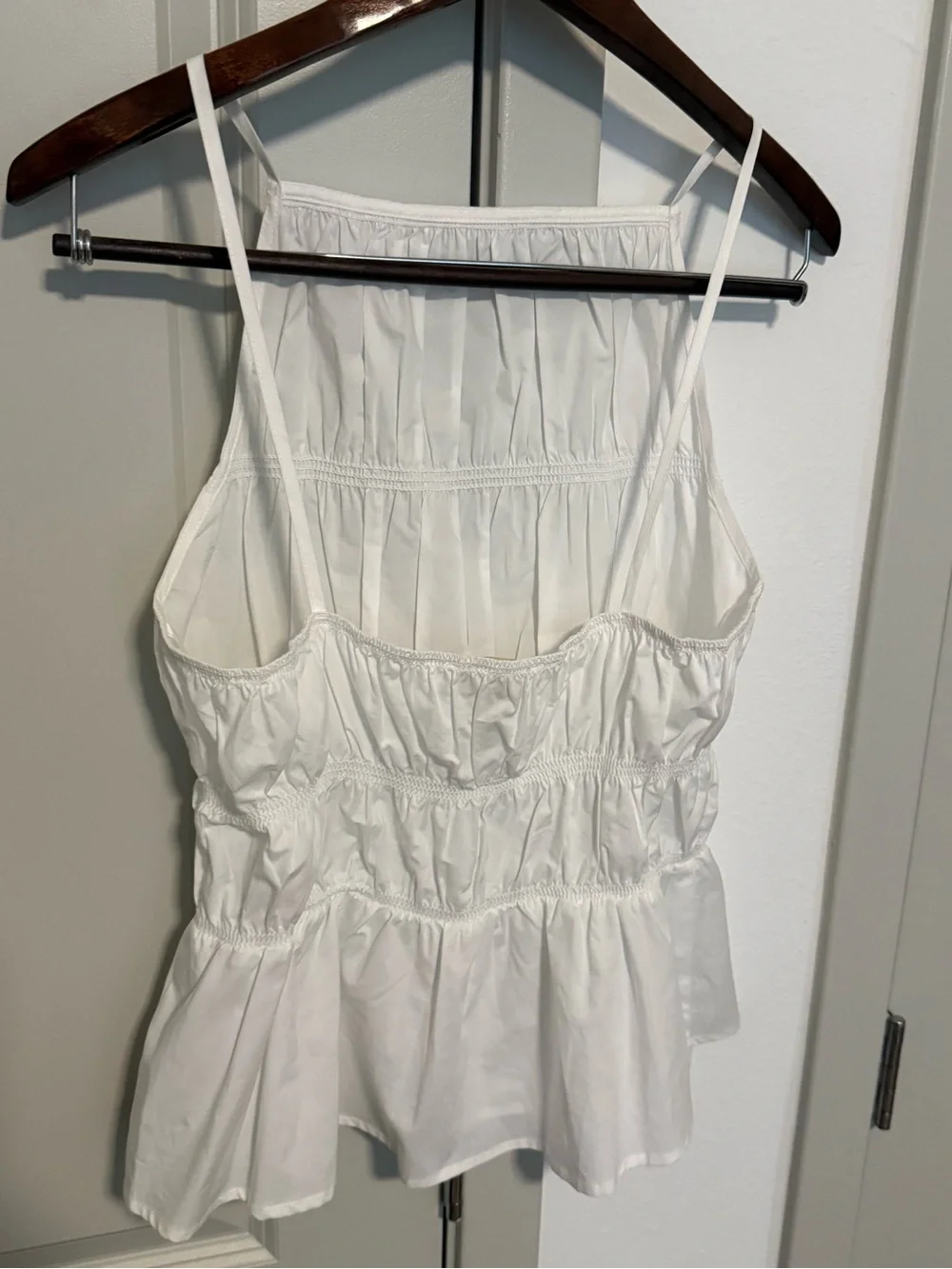 Michael Kors White Smocked Tank